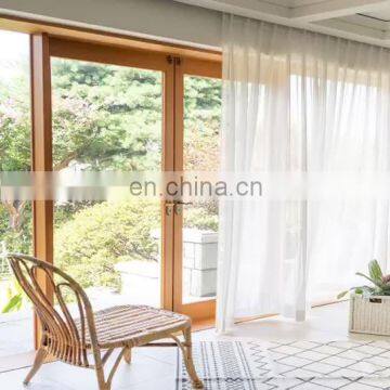 Ready Made European Simple Style White Color Soft Feeling Voile Sheer Curtain For The Living Room