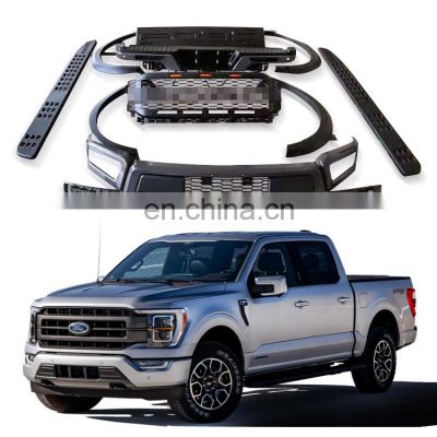 High quality Car Bodykit Front Bumper Rear Bumper Side Skirts bodykit body kit accessories For F150 2021