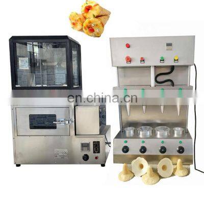 110V/220V Pizza Cone Making Molding Machine/ Rotary Pizza Cone Oven/ Pizza Cone Warmer Showcase Production Line