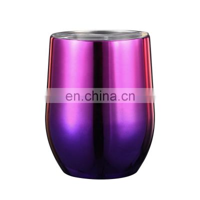 Beautiful Design Double Wall Stainless Steel Stemless Wine Cup