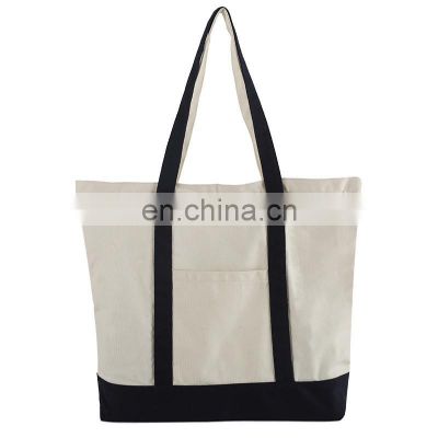 Hot sale fashion design natural cotton reusable  heavy duty street women market customized tote bags canvas shopping bags