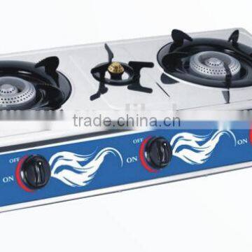 3 burner stainless steel table gas cooker