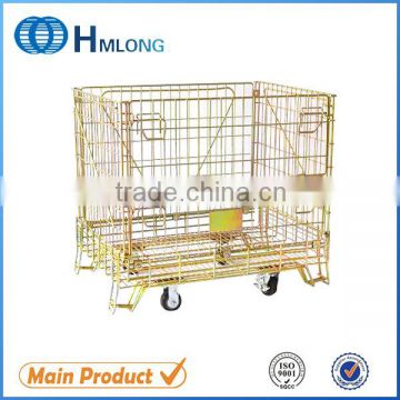 Stacking folding metal galvanized wire mesh baskets