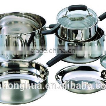 8 PCS stainless steel non stick cookware set