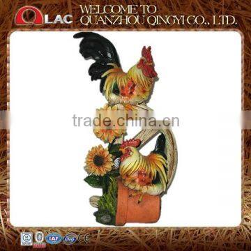 resin two roosters statue animal garden gift