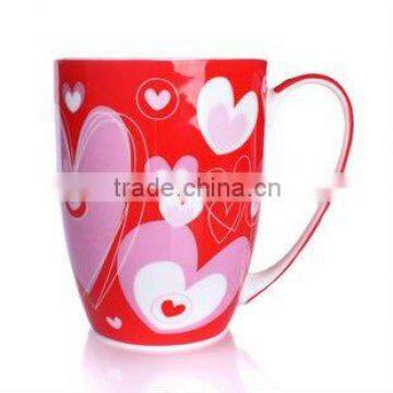 Unique Lovely Design High-grade Romantic handpainting white ceramic coffee cup set