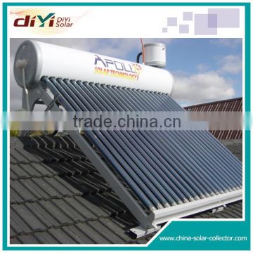 Evacuated tube non pressure solar water heater for house using