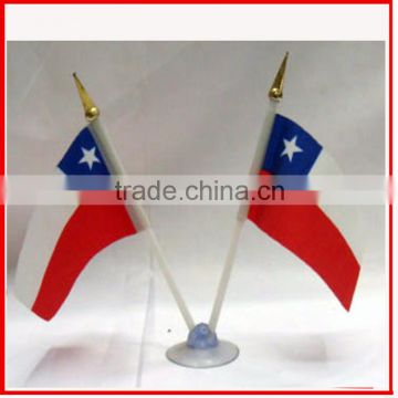 Chile table flag,14*21cm blue white red flag,country flag with sucker