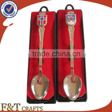 New desgin high quality synthetic emaiel nickle spoon/spoon fork set