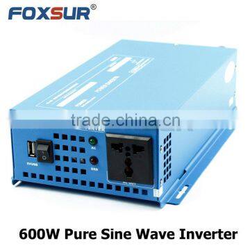 High Quality 600W Pure Sine Wave Inverter with USB 12V 24V 48V DC to 110V 230V AC, DC to AC Solar power inverter