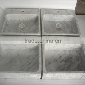 High-end bianco carrara custom made kitchen sinks