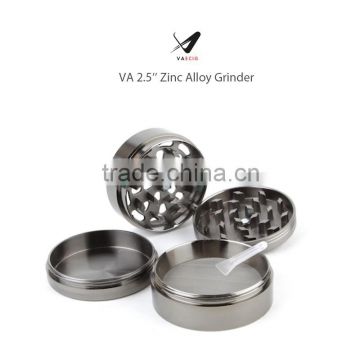 63mm herb grinders metal 4 parts cnc teeth zinc alloy gunblack herb grinder