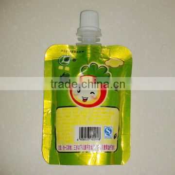 Hot sale stand up spout pouch bag for juice