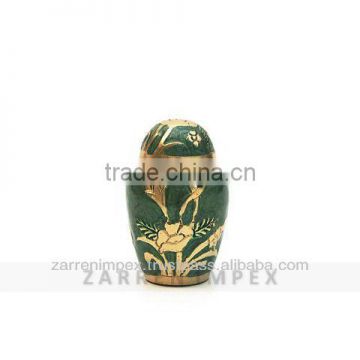 Tulip Enamel 3" Brass Keepsake Urn
