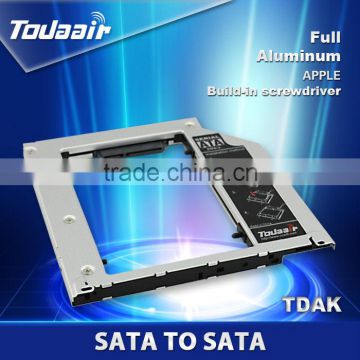 SATA to SATA 2nd HDD HD HARD DRIVE Caddy for macbook CD/DVD-ROM Bay caddy with screwdriver