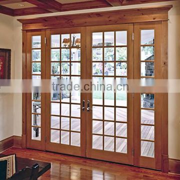 Balcony wooden sliding glass door