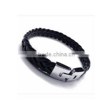 2015 fashion hot sales customize genuine leather bracelet for boy. GuangDong factory.