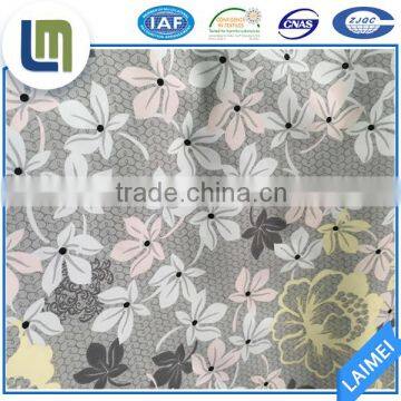 100% polyester New design sofa fabric printing with flower/plaid