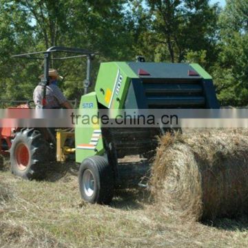Round straw baler machine
