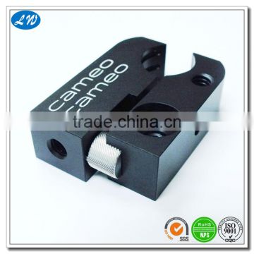 Black anodized CNC machining milling aluminum high precision parts machining by China factory