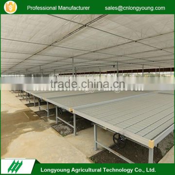 2017 New style greenhouse rolling bench adjustable seedbed