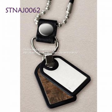 Custom 316 / 304 Stainless Steel Pendant Rose Gold / Black Plating