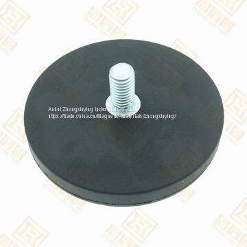 D66mm Rubber Coated Magnet with External Screw