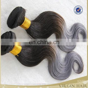 ombre virgin grey human hair bundles brazilian ombre weave hair