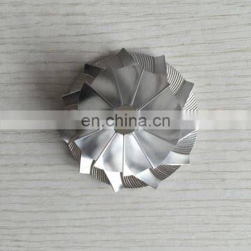 CT10V 42.87/62.00mm 17291-0L040 upgrade 11+0 blades turbo milling/aluminum 2618/billet compressor wheel for T17201-0L040