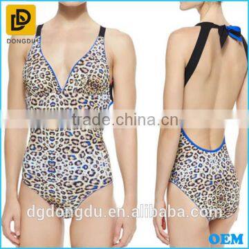 2016 high quality Deep Dive leopard Swimsuit