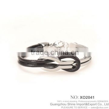 Free shipping bracelet men leather wrap bracelet custon woven XE09-0034