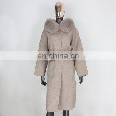 Woven Loose Cashmere Wool Winter Women Coats