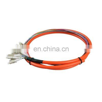 12 Color Fiber Cores LC Multi mode 50/125  62.5/125  0.9mm queue de cochon en fibre Fiber Optic Bundle Pigtail