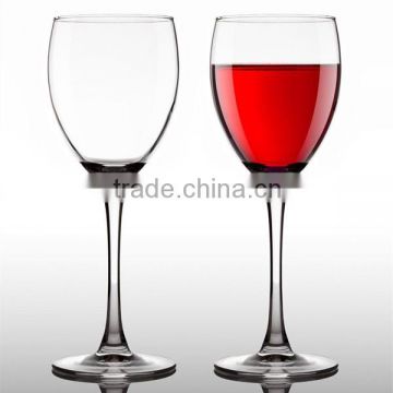 Handmade mouth blown two pieces transparent crystal wine glass