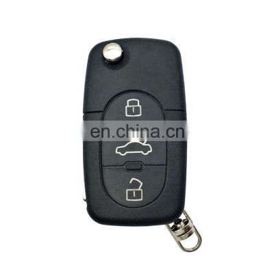 3 Buttons Flip Folding Remote Car Key Shell Case Cover Blank Fob For Audi A3 A4 A6 A8 TT Auto
