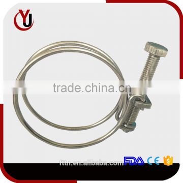High quality oem customized double wire hose clamps