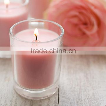 Pink scented candle in a jar/scented soy wax candle/Jar candle flameless