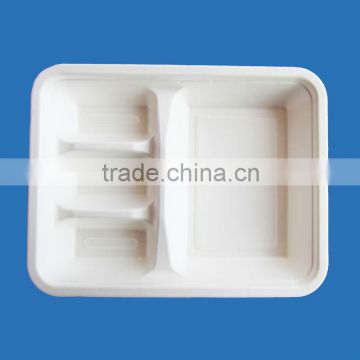 Disposable Coated Paper Tray With Compartment