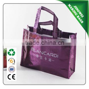 Factory customized cheap tote shopping pp laser laminated non woven bag