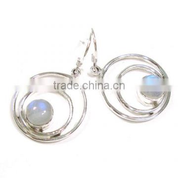 silver jewelry gemstone earrings fashion jewelry wholesale Indian jewelry earrings