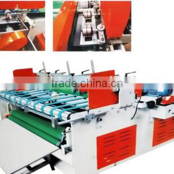 Semi-automatic press model folder gluer carton box making machine