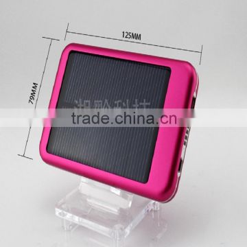 high capacity 5000mah portable solar charger for mobilephone