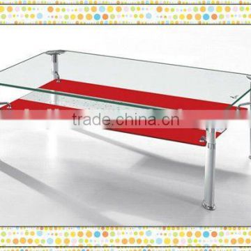 Double layer tempered glass coffee table-829
