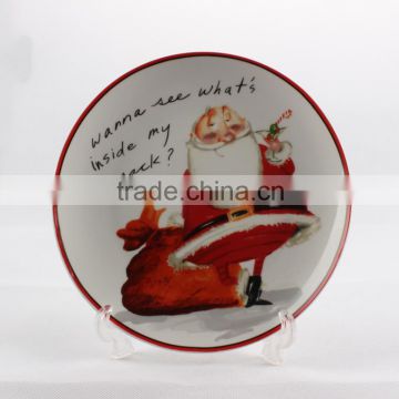 Wholesale christmas plates ceramic dishes fine bone china