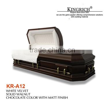 Cheap and top quality funeral American style wooden coffin