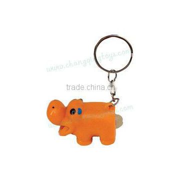 Squeeze Novelty Hippo Keychain