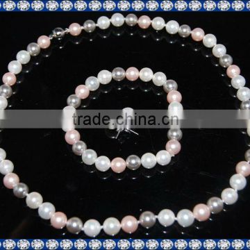 Nice Mixed Color Shell Pearl Jewelry Set SSN023