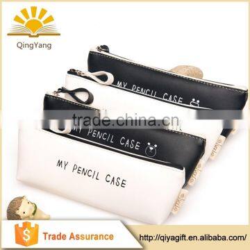 Products imported from china wholesale OEM clear cheap pu zipper pencil case storage bag for school