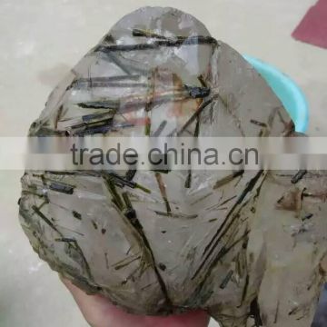 Wholesale large natural raw tourmaline rutilated crystal prism