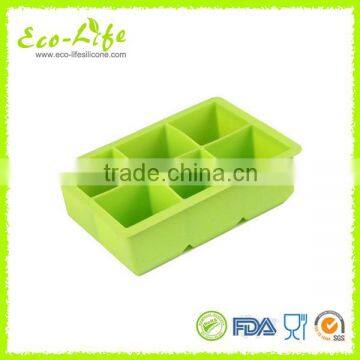 Amazon Best Selling,FDA LFGB Large Square Silicone Ice Cube Tray, Ice Mold for Whiskey